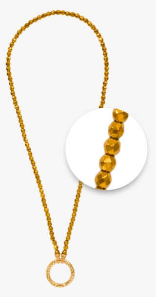 Nikki Lissoni Necklace Gold Facet Pyrite Gold Plated - Al Khidmah