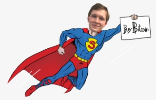Bitcoin Sign Guy - Superman