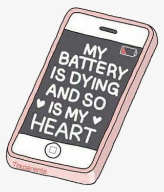 Cell Battery Overlay Tumblr Pink Cellphone Freetoedit - Smartphone