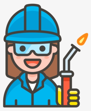 Woman Factory Worker Emoji - ตัว การ์ตูน พนักงาน โรงงาน