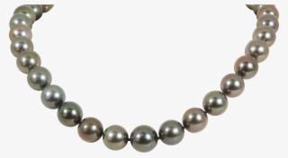 Black South Sea Pearl Necklace - Mala Black And White
