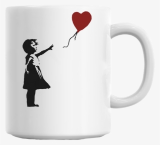 Banksy Balloon Girl Mug - Banksy Girl With Balloon Shredded
