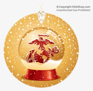 Ornament Features An Image Of An Eagle, Globe And Anchor - Marine Corp Christmas Garden Flag