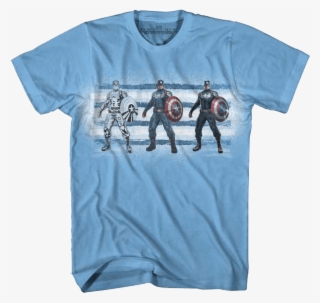 Triple Captain America Winter Soldier T Shirt - Minecraft Captain America Shirt
