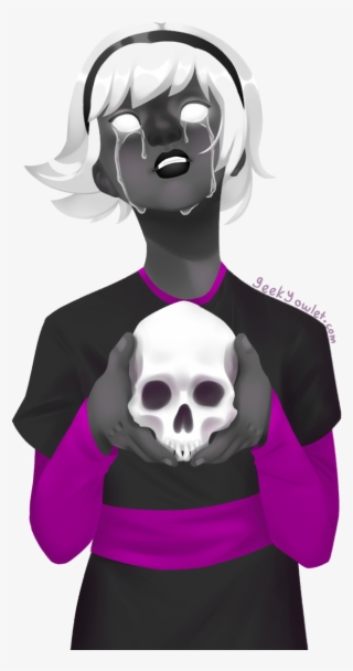 A Lineless Drawing Of Grimdark Rose Lalonde From Homestuck, - Skull
