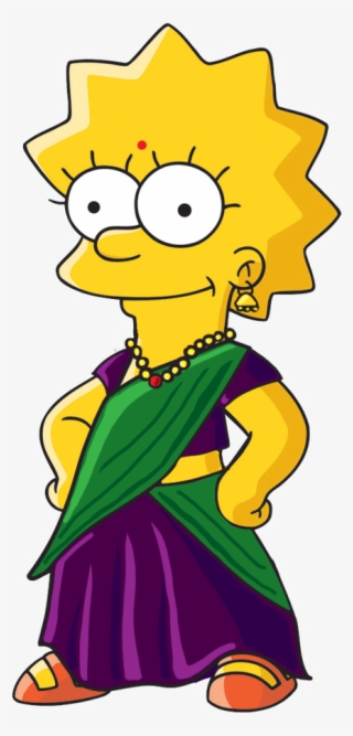 Marge Iyer Wearing Kancheepuram Silk Saree In Regular - Lisa Simpsons