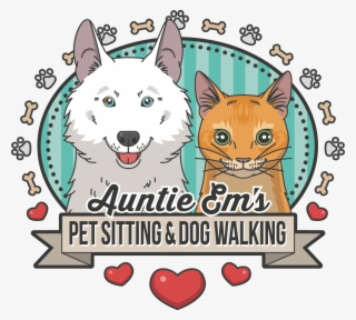1 Auntie Ems Pet Sitting Dog Walking Logo - Dog
