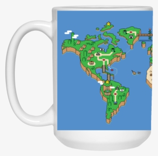 Mario World Map Theme Mug - Super Mario World Map Us