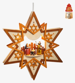 Illuminated Hanging Star "holy Family\ - Illustration