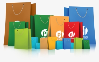 Bags Of Different Colours With Pj Printing Logo - Bags Printing Png