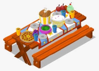Picnic Table Clipart Illustration Png - Table