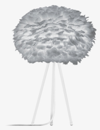 Eos Medium Light Grey Goose Feather Lampshade - Ruffle