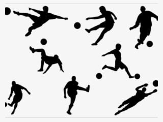Footballer Clipart Silhouette - Football Players Clipart