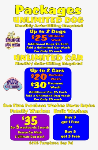 For Single Vehicle Or Dog Take $5 Off Unlimited Package - Graphics