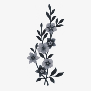 flower transparent background black and white