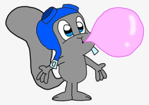 Rocky Blows A Bubble Gum By Kalebdouglass2 - Rocky Squirrel Bubblegum