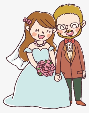 Svg Free Stock Wedding Invitation Couple Character - Marriage Drawing