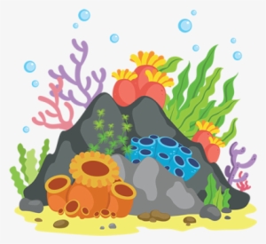 Coral Reef Clipart Png Jpg Black And White Stock - Coral Reef Cartoon