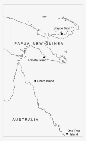 Map Of Papua New Guinea And The Great Barrier Reef, - Diagram