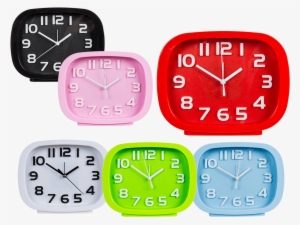 Wecker Wanduhr Analog Kunststoff Mit Weißen Ziffern