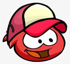 Red Puffle With Baseball Cap