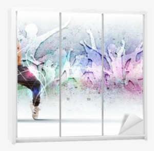 Young Man Dancing Hip Hop With Color Lines Wardrobe - Dance