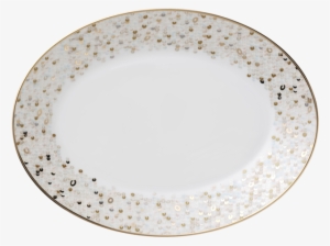 Spangles White Oval Platter 10 1/4"