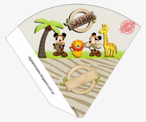 Mickey And Minnie Safari Free Printable Cones - Safari Minnie Mouse