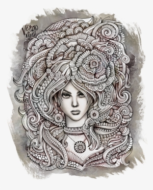 Illustration Virgo By Balabolka - Horoscoop Maagd Zodiac