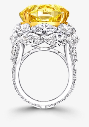 A Graff Yellow And White Diamond Ring Featuring A Fancy - Engagement Ring