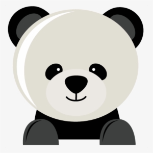 Panda Bear Png Black And White Library - Cute Panda Png