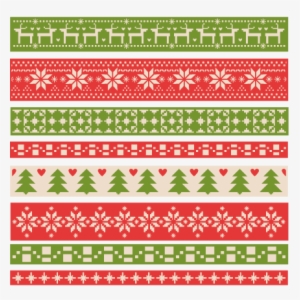 Christmas Fair Isle Borders Scrapbook Clip Art Christmas - Christmas Fair Isle Background