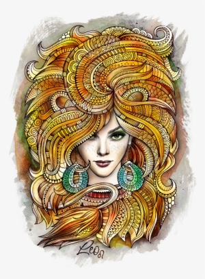 Zodiac Drawing Watercolor Graphic Free Library - Leo