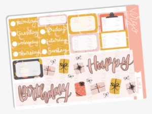 Happy Birthday Washi Date Covers Sticker Sheet - Birthday