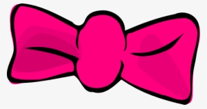 Purple Clipart Hair Bow - Pink Ribbon Cartoon Png