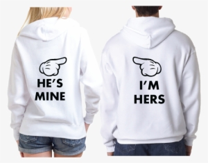 500219 He's Mine Mickey - Princess And Prince Hoodies