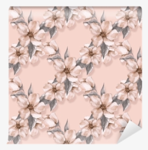 Watercolor Background With Delicate Flowers Wall Mural - Watercolor Painting