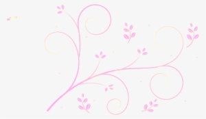 Pink Floral Png Svg Free Download - Vine Line Drawing Flower