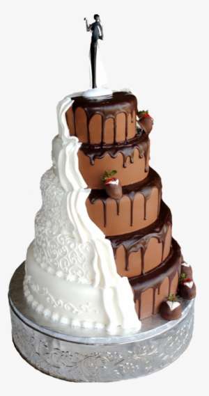Wedding Cakes - Half And Half Wedding Cake