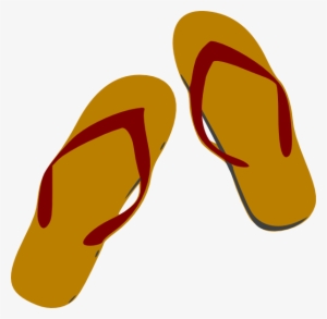 Orange Clipart Flip Flop - Clip Art Sandals - 600x587 PNG Download - PNGkit