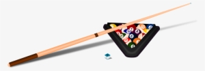 Free Billiard Balls Clip Art - 8 Ball Pool Cues Png