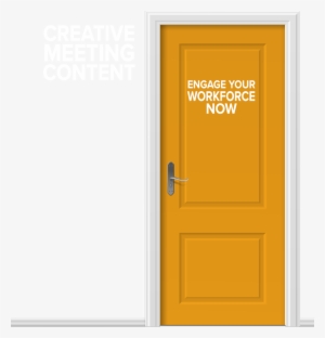 Orange Door White Text