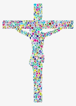 This Free Icons Png Design Of Polyprismatic Tiled Crucifix