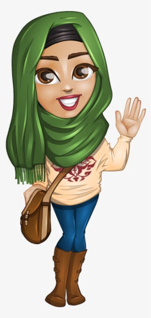 Free To Use Public Domain Muslim Clip Art - Arabian Female Cartoon Character