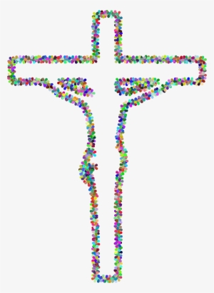 This Free Icons Png Design Of Prismatic Floral Crucifix