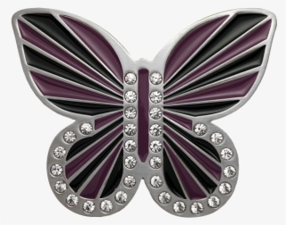 Black And Purple Butterfly Buckle - Lycaena