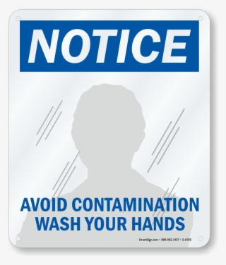 Mirror Hand Washing Message Sign - Sign