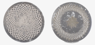 Avani Hand Etched Flower Mirror Placemat - Circle