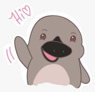 Platypus Says Hello - Cartoon