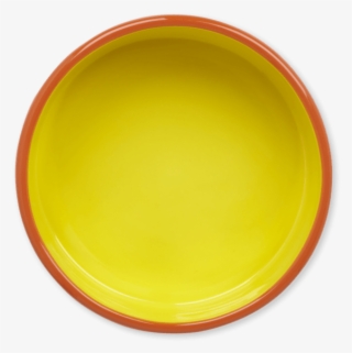 13oz Ceramic Daisy Life Is Good Dog Bowl - Bowl Top View Png